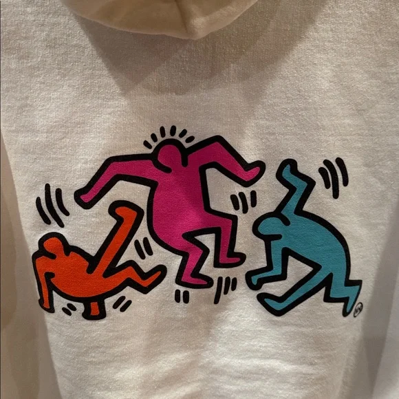 Chelsey Blake by Holly Green White Hoodie with Graphic Design Streetware Medium - Picture 6 of 7